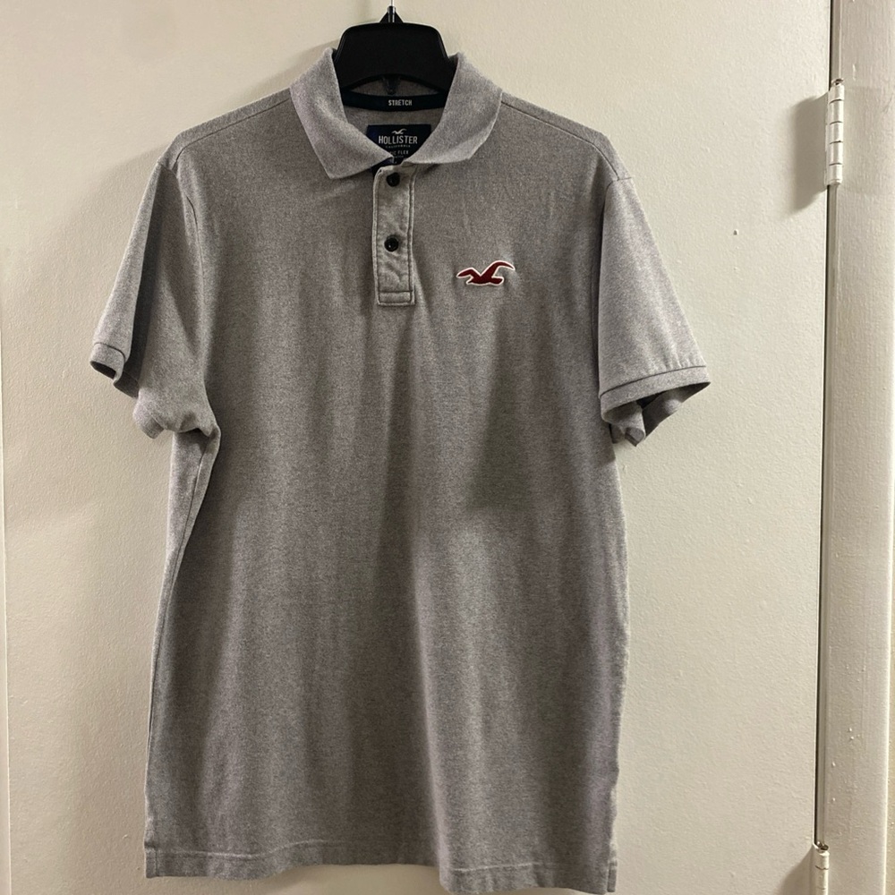 Hollister Men's‎ Polo Shirt in Heather Gray